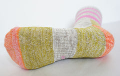 5Pack Women's Multi Performance Padded Hiking/Outdoor Crew Socks Stripe2P/Solid3P