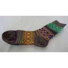 4Pack Women's Mismatched Casual Crew Jacquard Knit Socks