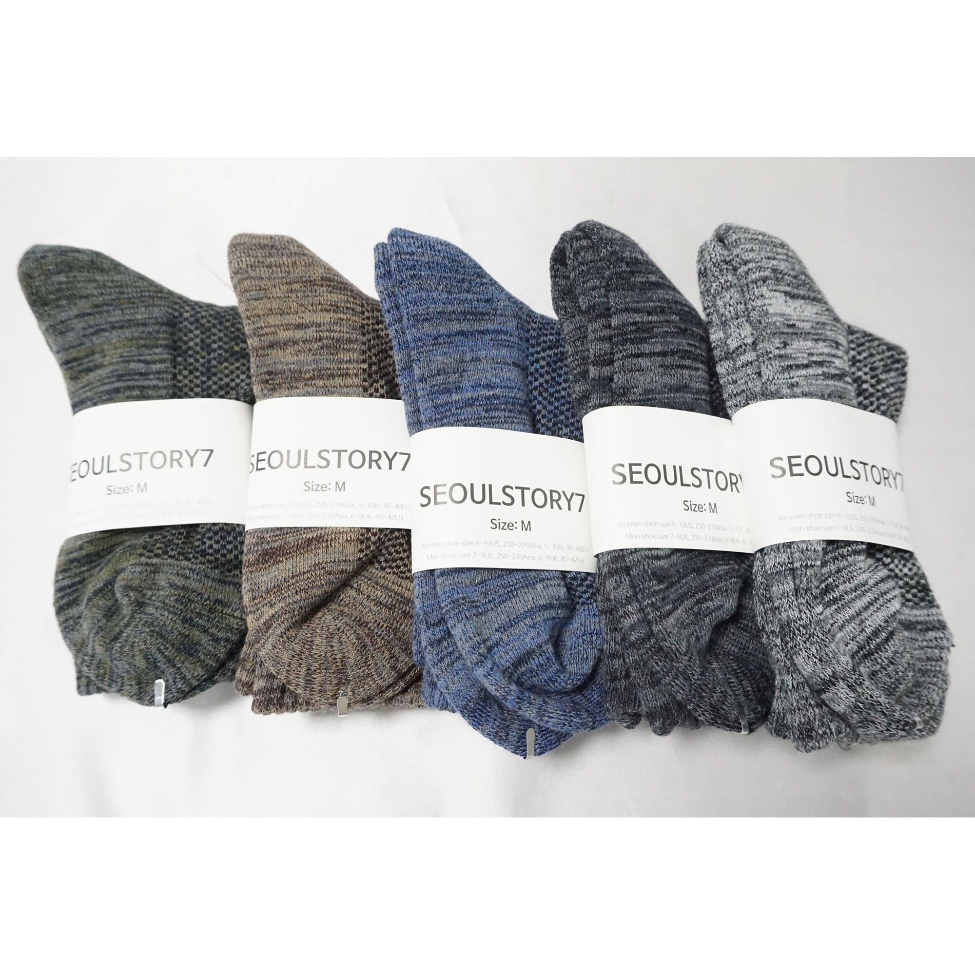 5Pack Men's Multi Performance Cushion Hiking/Outdoor Crew Socks Year Round