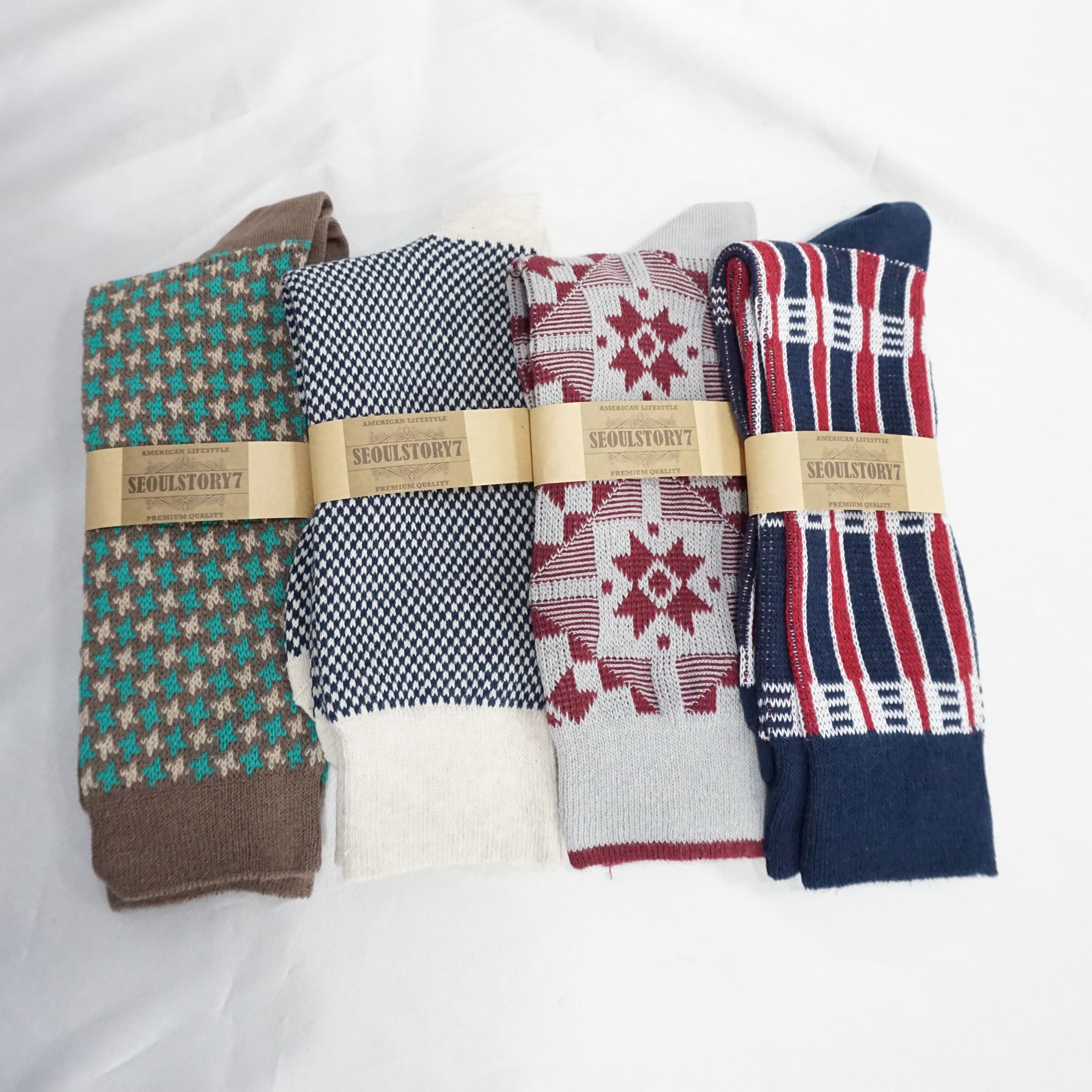 4Pack Men's Winter Casual Warm Knit Dress Socks
