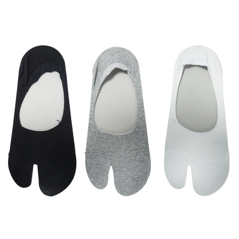3Pack Women's Flip Flop Cotton Socks Low Cut Boat Line