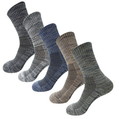 5Pack Men's Multi Performance Cushion Hiking/Outdoor Crew Socks Year Round