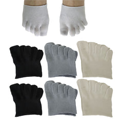 6Pack Womens No Show Five Toe Heelless Half Socks/Toe inner socks