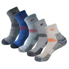 5Pack Men's Mid Cushion Low Cut Hiking/Camping/Performance Socks